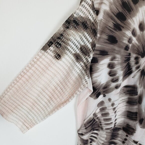 Chicos Zenergy Victoria Jacket Butterfly Pink Metallic Mesh est Size Large - Picture 3 of 10